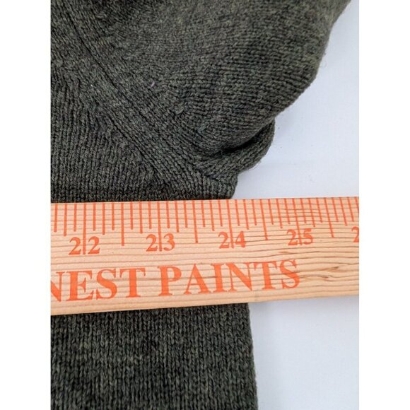 Beretta Lambswool 1/4 Zip Sweater Mens Size XL Dark Green Elbow Patches Pullover - Picture 15 of 16